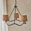 Lampa wisząca żyrandol falowany abażurowy z rafii boho designerski naturalny rustykalny Wriggle 114212 ENDON